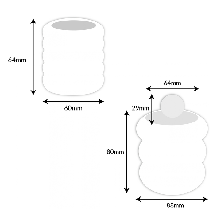 Two Bubble Pot Molds