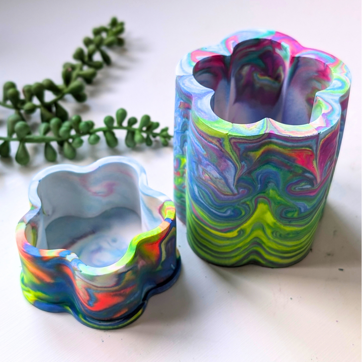 Two Bubble Flower Pot Molds