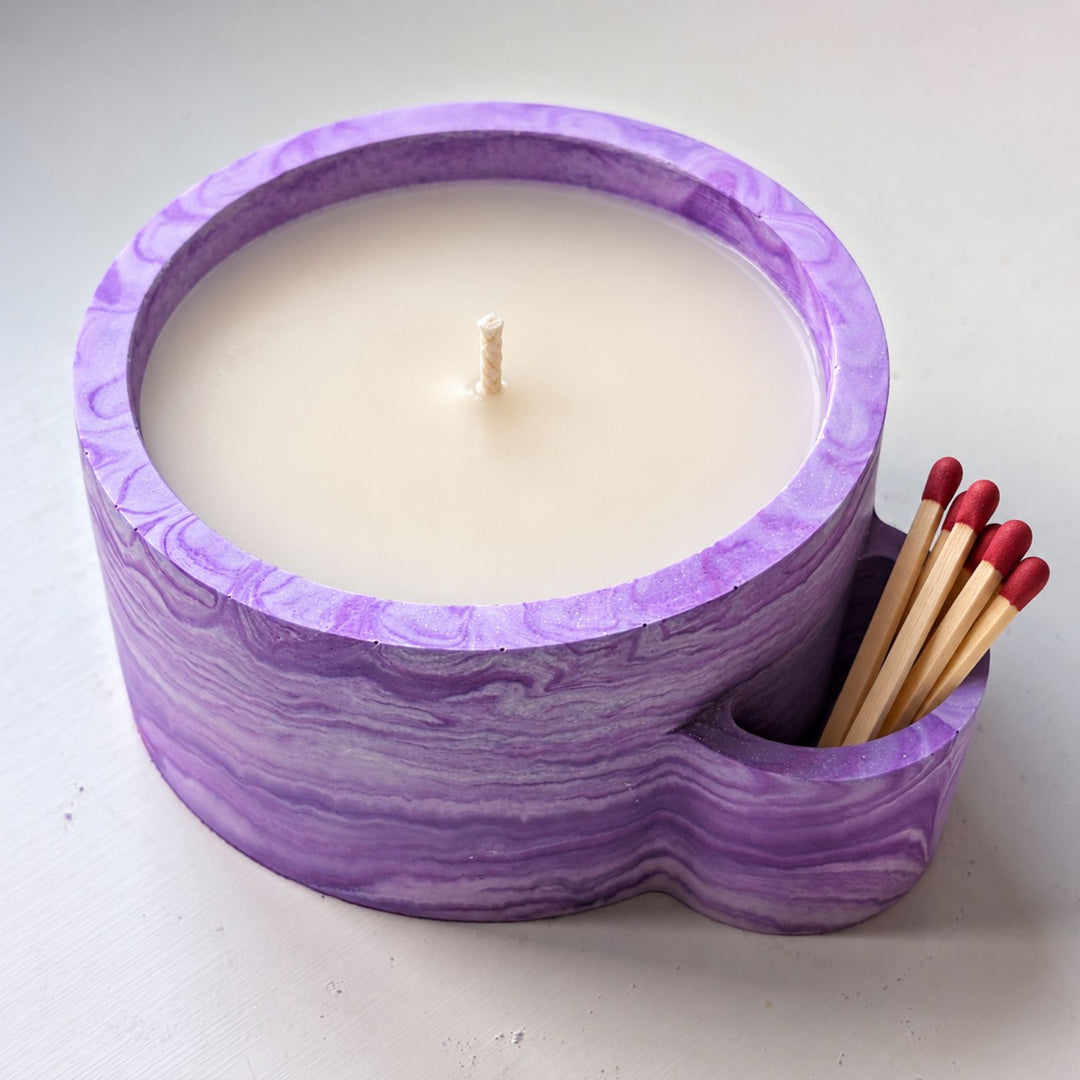 Candle Pot with Matchstick Holder Mold